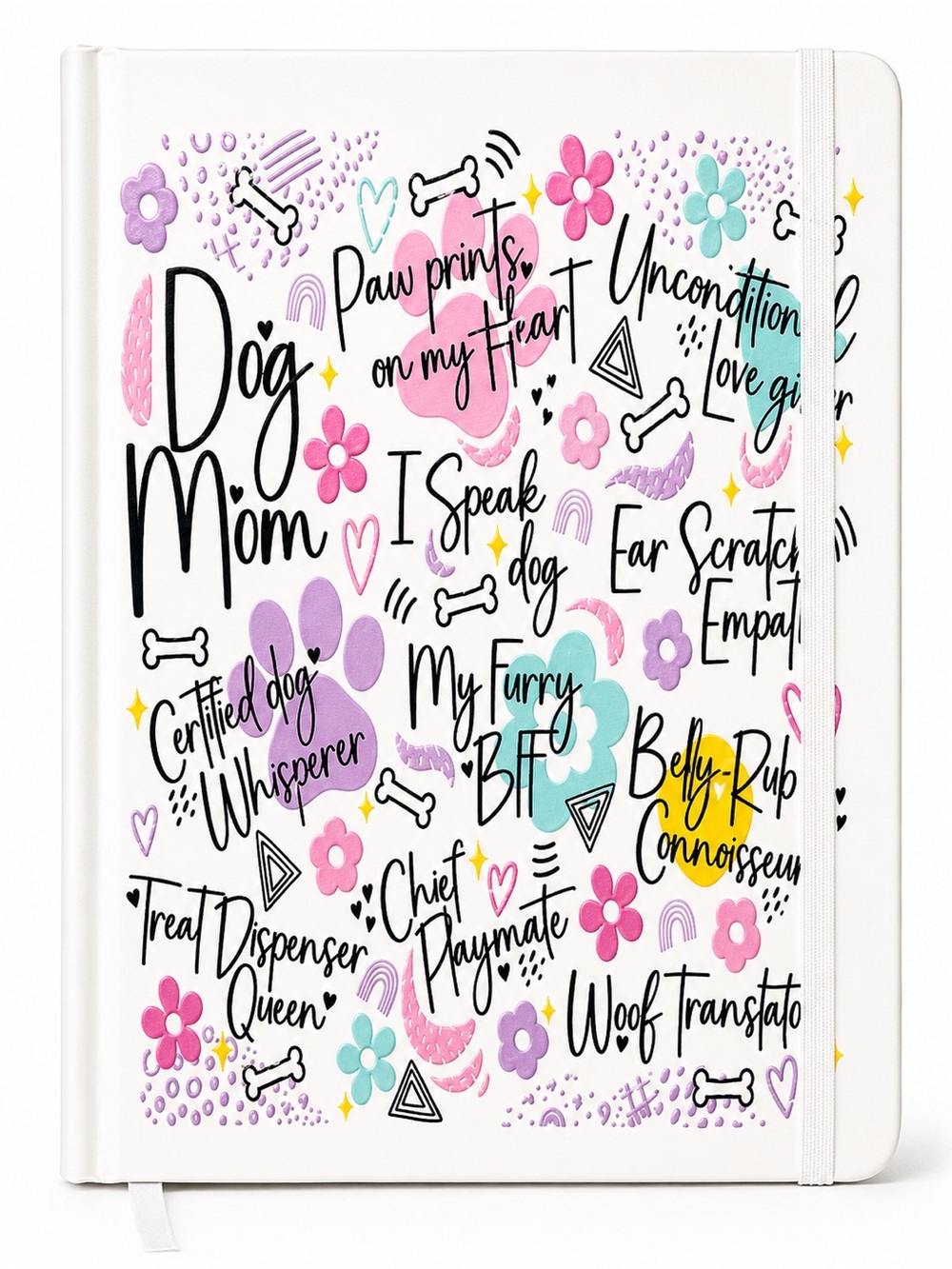 Dog Mom A5 Hardcover Journal | Cute Dog Lover Notebook | Lined Writing Journal